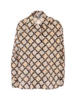 Camicia con rombi Anagram nera beige