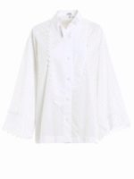 Camicia con dettagli in sangallo