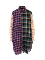 Camicia check patchwork multicolor