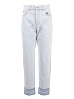 Jeans azzurri con fondo a contrasto