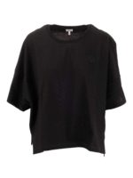 T-shirt oversize con anagramma nera