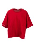 T-shirt oversize con anagramma rossa