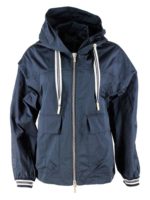 Giacca antivento con cappuccio blu