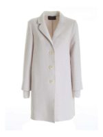 Cappotto color ghiaccio con rifiniture in mag