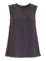 Top grigio scuro con rifinitura lame