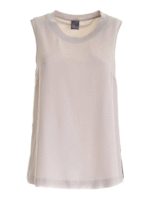 Top grigio con rifinitura lame