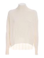 Maglione con paillettes bianco