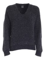 Pullover blu scuro con filo lame