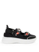 Sneakers con cut-out e cristalli
