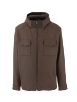 Giubbino con cappuccio color Ancient sage