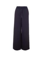 Pantalone palazzo in seta blu
