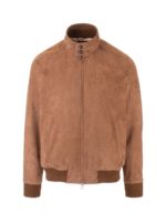 Giacca in suede marrone