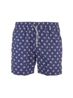 Boxer da mare stampa Moto Toy blu