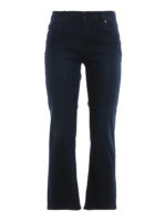 Jeans in denim con stampa cuore dietro