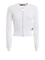 Cardigan crop con tirante logo