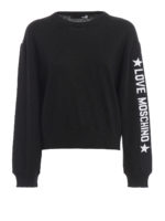 Pull in misto lana con logo a intarsio