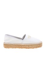 Espadrillas bianche con logo dorato