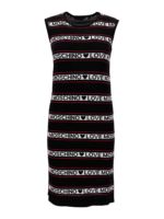 Abito T-shirt con bande logo jacquard