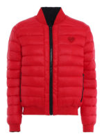 Piumino reversibile con logo ricamato