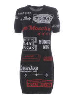 Abito in misto lana con intarsi