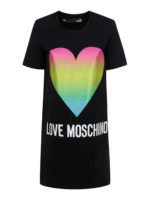 Abito a T-shirt con maxi logo cuore