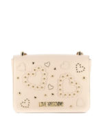 Borsa a spalla con cuori e borchiette