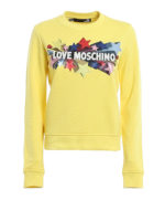 Felpa girocollo con logo impreziosito