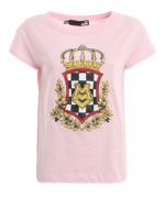 T-shirt con stemma logo impreziosito