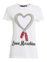 T-shirt in jersey con logo cuore