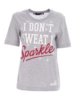 T-shirt I Dont Sweat I Sparkle grigia