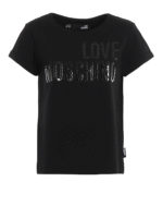 T-shirt con logo effetto vernice