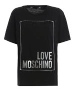 T-shirt oversize con logo in rilievo a pois