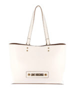 Shopper con logo in metallo
