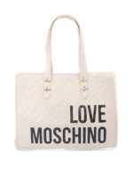 Shopper trapuntata con logo