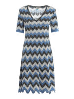 Abito chevron in maglia con lurex