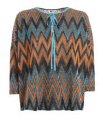 Blusa chevron in maglia con lurex