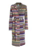 Cappotto monopetto in maglia multicolor