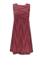 Abito girocollo con iconico pattern