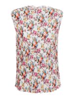 Blusa plissettata con motivo floreale