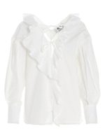 Blusa bianca con rouches