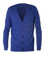 Cardigan con logo intarsiato dietro