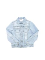 Giubbino in jeans azzurro con strappi