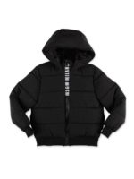 Piumino nero con zip termosaldata