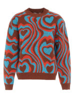 Maglione con fantasia a cuori