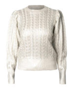 Pull corto color argento con spalmatura