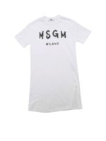 Abito bianco con logo nero