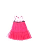 Abito fucsia con dettaglio logo