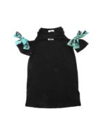 Abito nero con dettagli stampa rettile