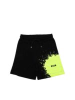 Shorts con macchia stampata fluo