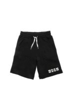 Bermuda neri con stampa logo